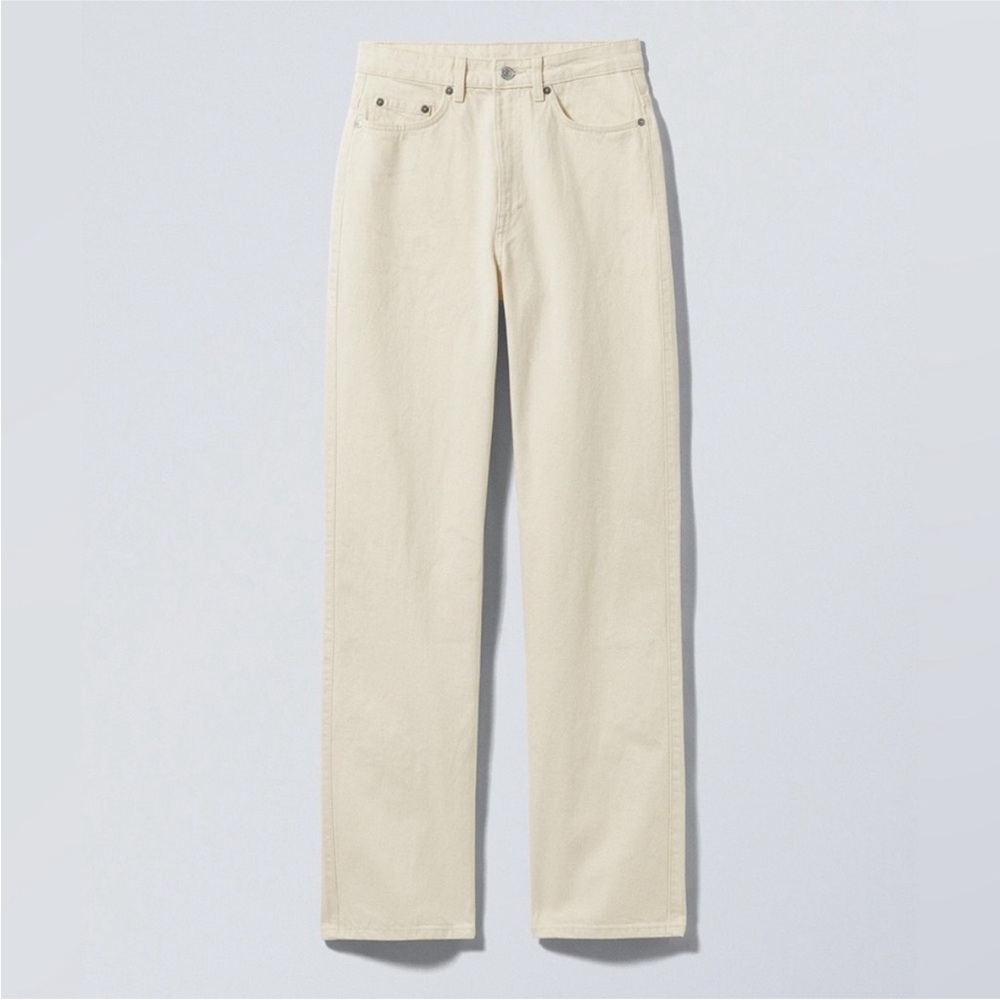 Weekday Rowe Women's Straight-Leg Jeans in Cream